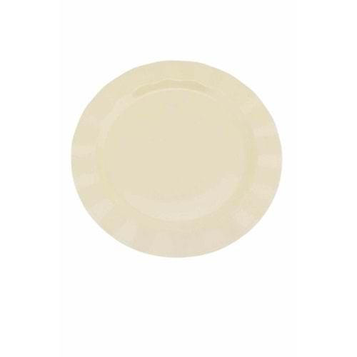 PLASTİK TABAK - 25 Lİ KREM - 22 CM