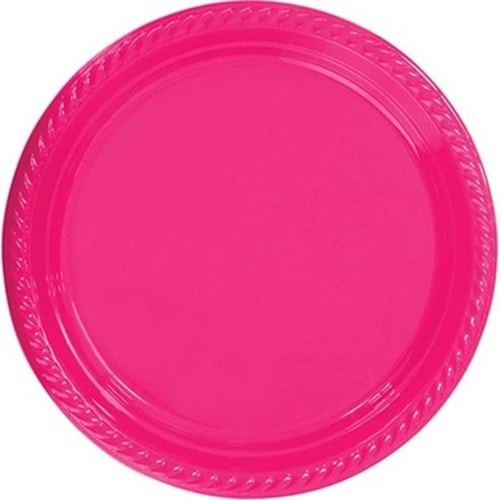 PLASTİK TABAK - 25 Lİ - FUŞYA - 22 CM