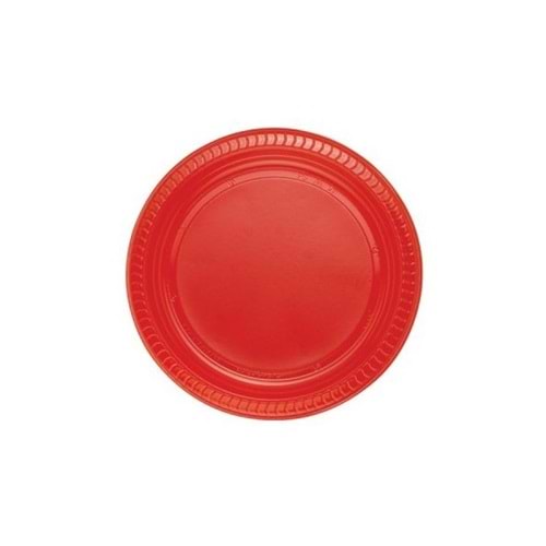 PLASTİK TABAK - 25 Lİ - KIRMIZI - 22 CM