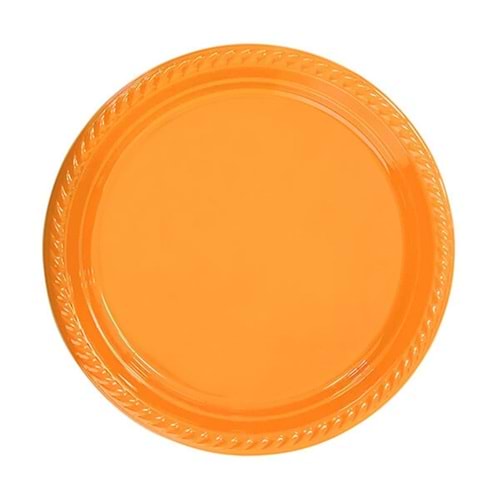PLASTİK TABAK - 25Lİ - TURUNCU - 22 CM