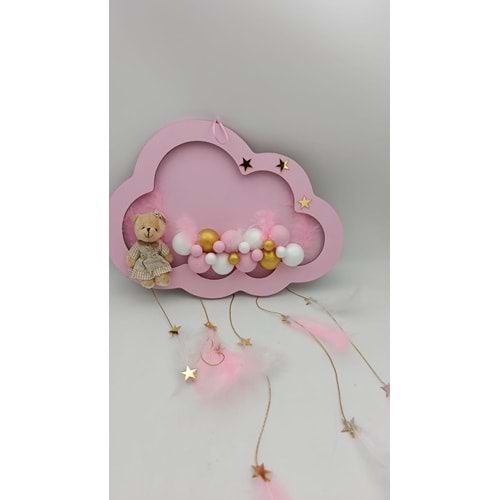 KAPI SÜSÜ - AYICIK MODEL - LEDLİ - PEMBE
