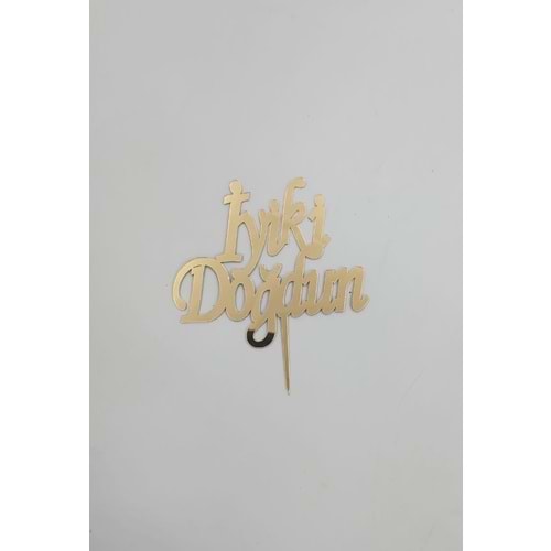 PLEKSİ YAZI - GOLD - İYİ Kİ DOĞDUN - 109