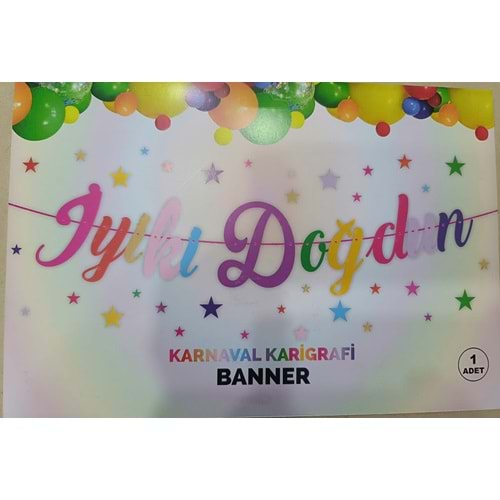 UZAR YAZI - HAPPY BİRTHDAY - 1,5 METRE - İYİKİ DOĞDUN KARNAVAL - 1.5 METRE