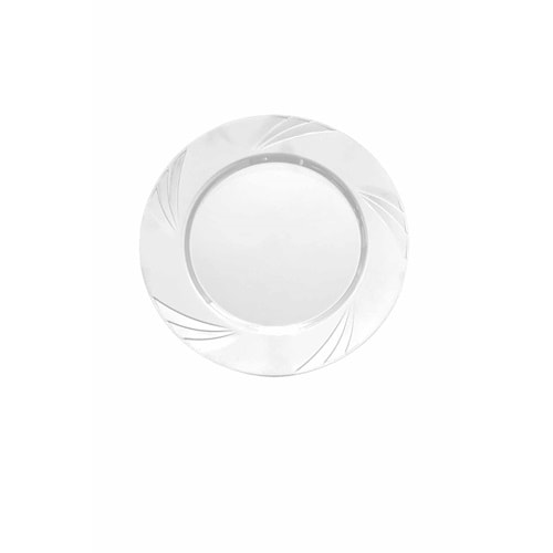 LÜKS PARTİ TABAĞI - BEYAZ - 6LI - 22,5 CM