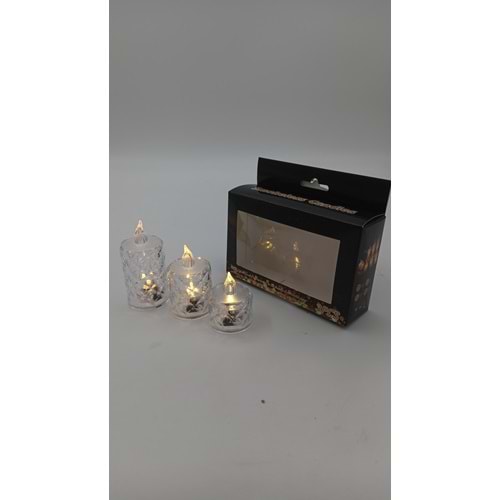 LED MUM - KRİSTAL - 3LÜ