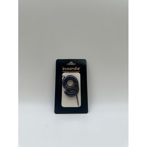 BYCANDLE - RAKAM MUM - 9 - SİYAH - 6 CM