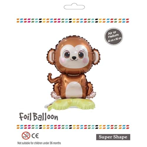 Ayaklı Maymun Folyo Balon - 40x60cm