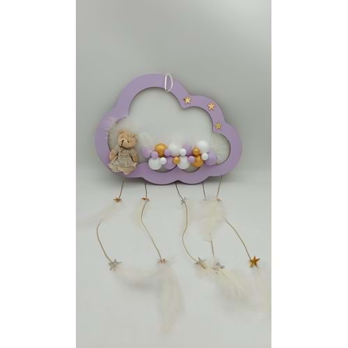 KAPI SÜSÜ - AYICIK MODEL - LEDLİ - LİLA