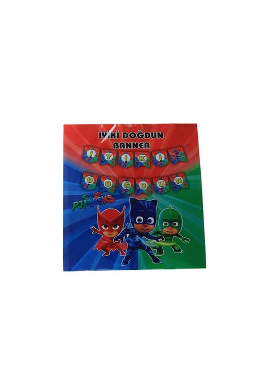 İYİ Kİ DOĞDUN BANNER - PJ MASKS - 15X17 CM