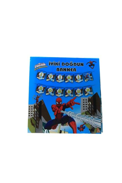 İYİ Kİ DOĞDUN BANNER - SPİDERMAN - 15X17 CM