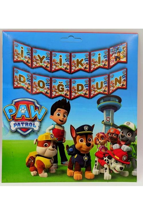 İYİ Kİ DOĞDUN BANNER - PAW PATROL - 15X17 CM