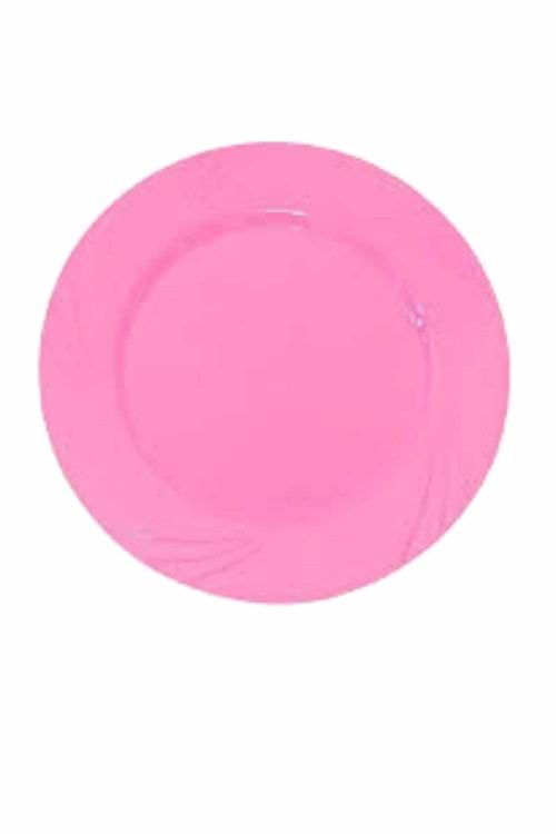 LÜKS PARTİ TABAĞI - PEMBE - 6LI - 22,5 CM