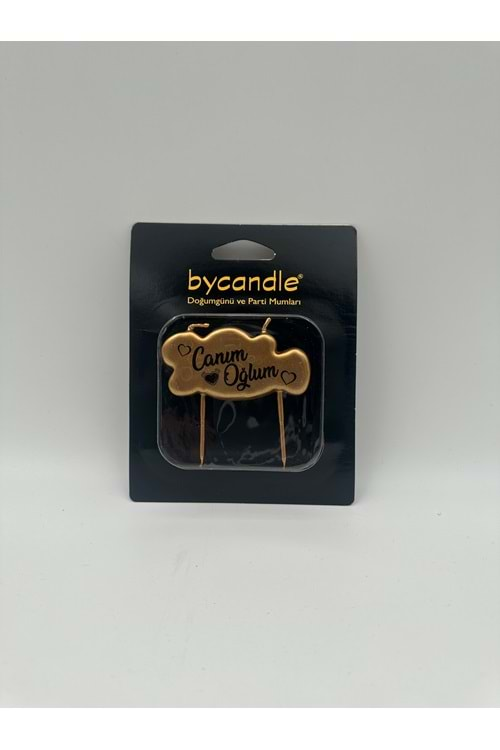 BYCANDLE - MUM - CANIM OĞLUM - GOLD - 4X7 CM