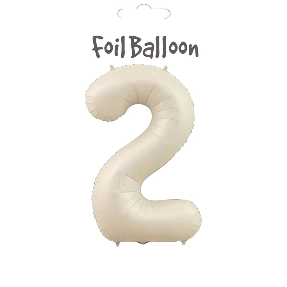 FOLYO BALON - 34inç (86cm) - 2 - KREM